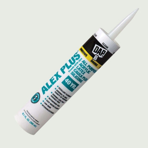 white tube of clear caulk